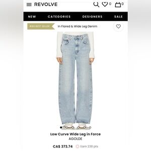 AGOLDE - BNWT - Low Curve - Size 24